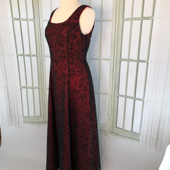 Dave & Johnny Glitter Evening Prom Dress Burnout - Picture 7 of 8